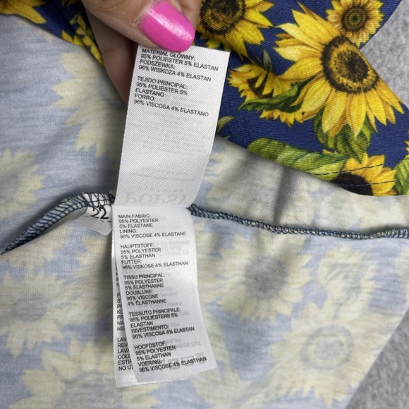 Popsy Sunflower Fit & Flare Dress Blue Womens 22 US 18 Whimsical Cottagecore - Picture 11 of 13